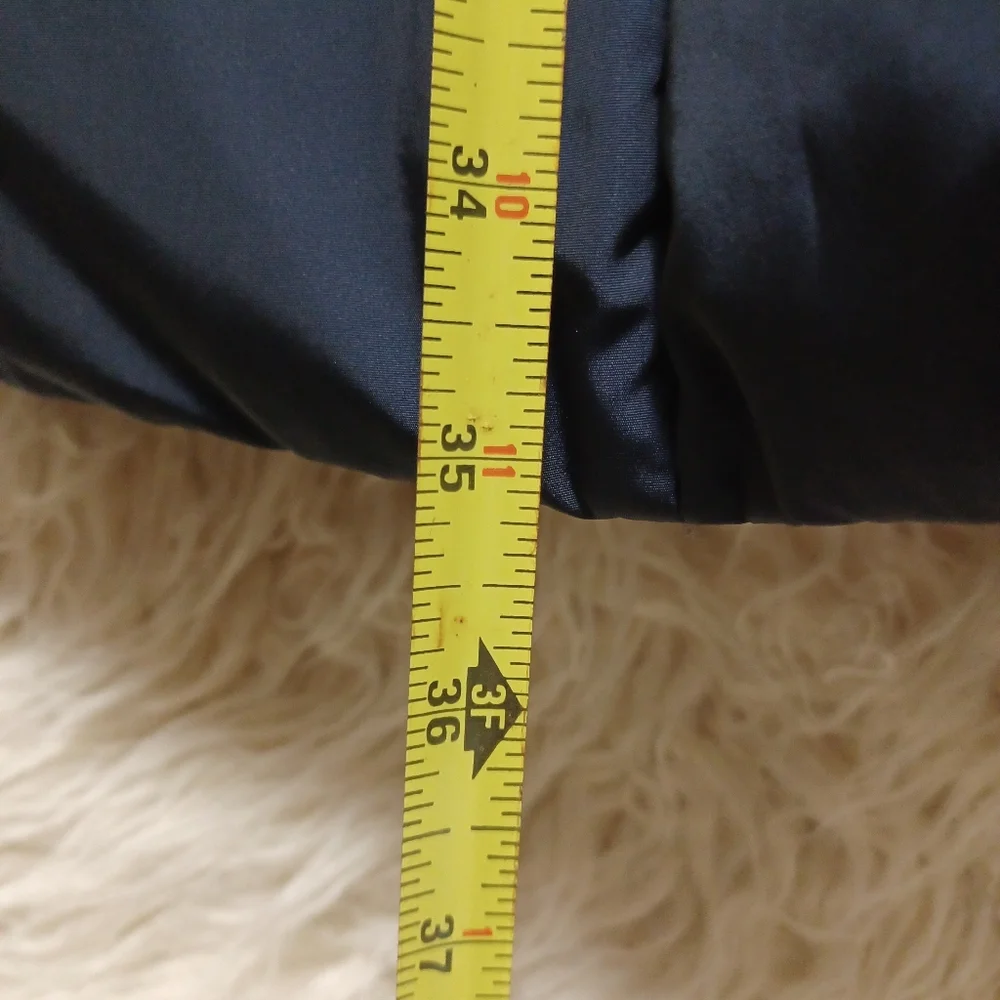 Talbots Dark Blue Puffer Coat with Faux Fur Hood - Picture 6 of 13